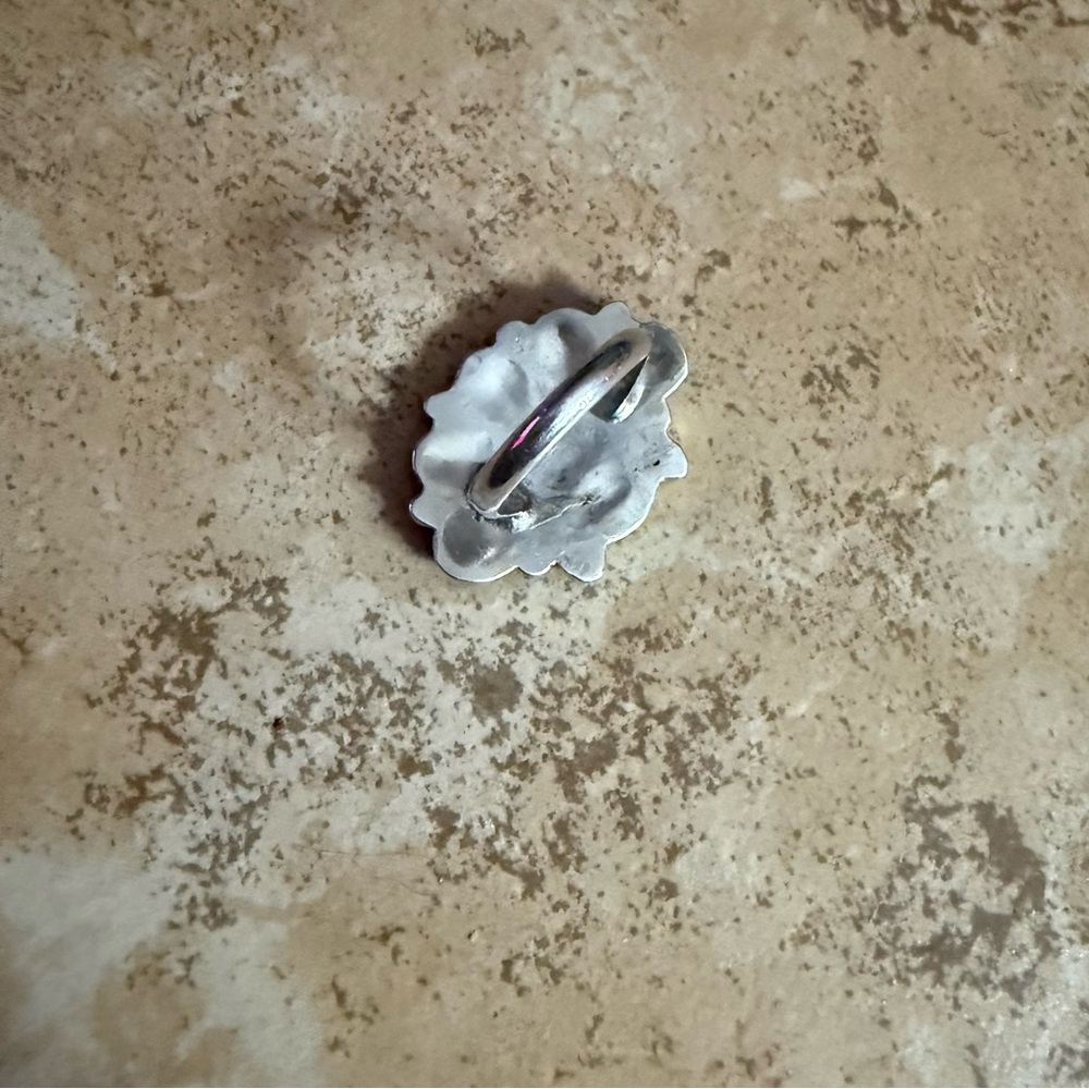 Zuni Multicolor Sterling Silver Ring Size 6 - Picture 7 of 7